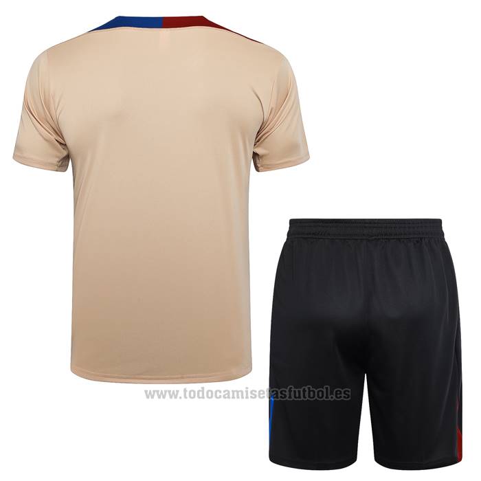 Chandal del Barcelona Manga Corta 2024-2025 Amarillo - Pantalon Corto